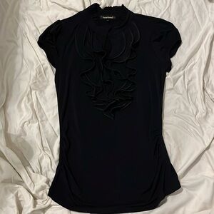 Heartsoul Blouse Ruffle Chest medium Black